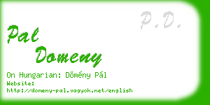 pal domeny business card