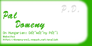 pal domeny business card